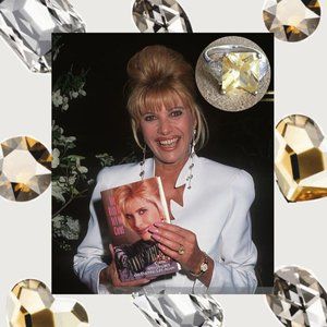 Ivana Trump Canary Yellow Diamond Ring Replica. 9
